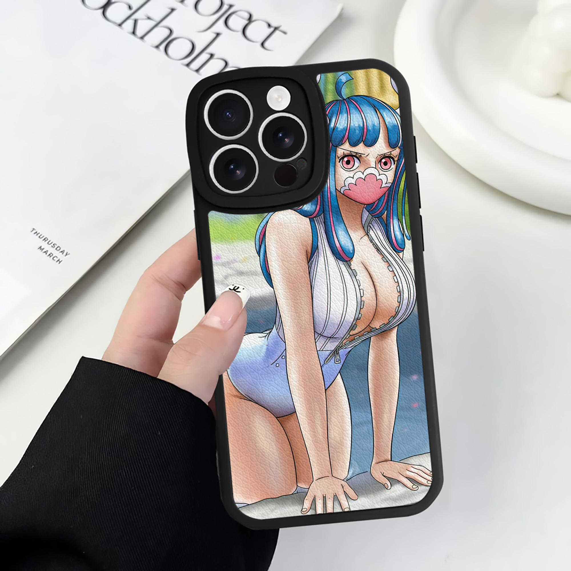 （画像用） ワンピース ONE PIECE 【iPhone 16シリーズ対応】シリコンスマホケース（レザー調） 材質：シリコン